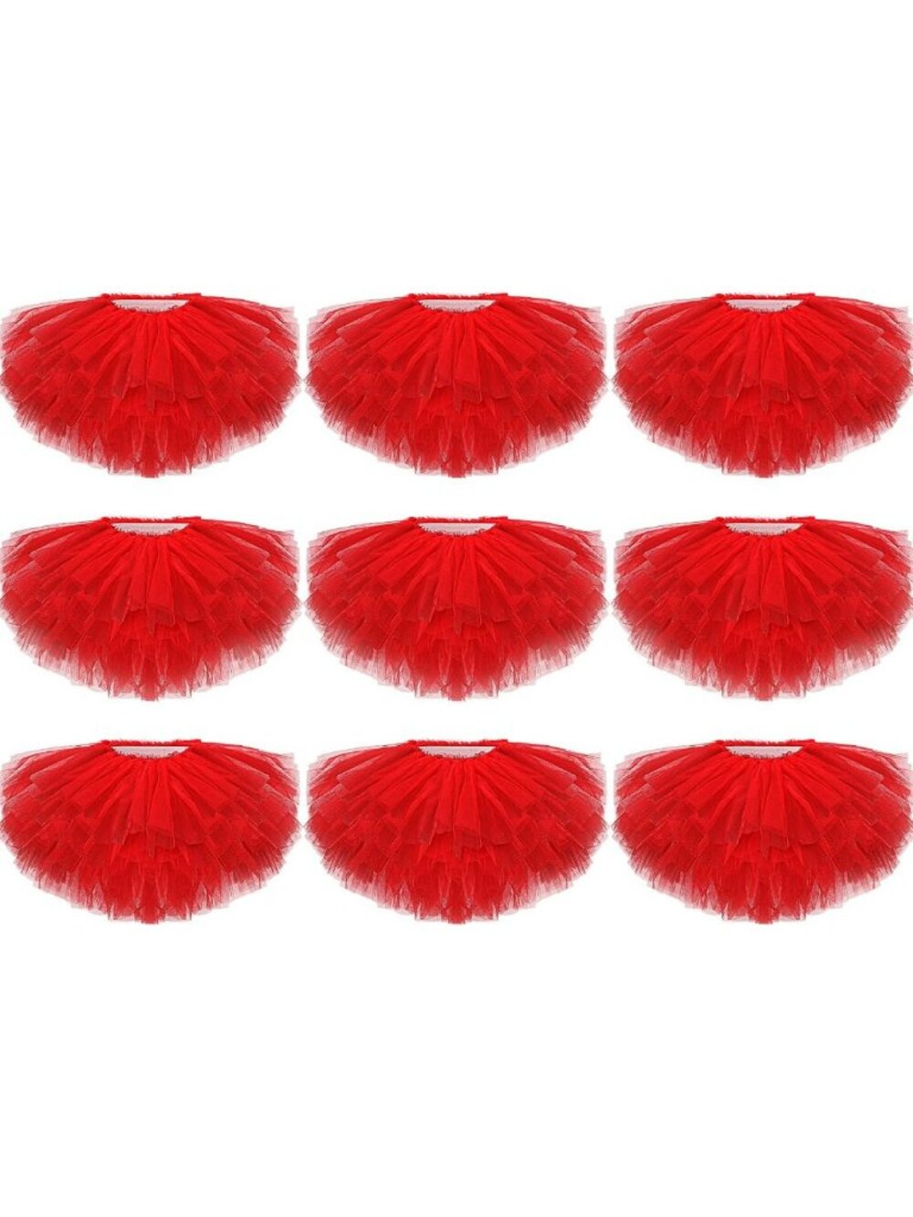 9-Piece Women's Tutu Set, 5-Layer Adult Halloween Costume Skirt, Party Wear